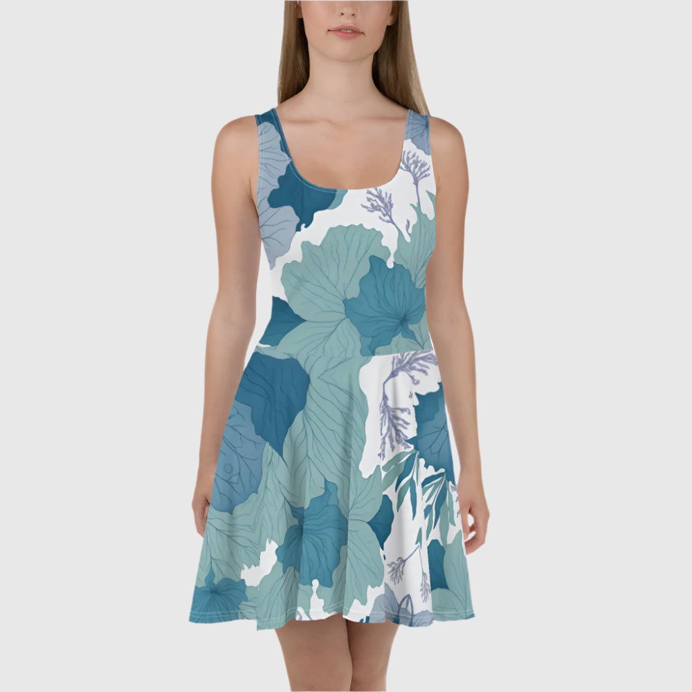 Floral Skater Dress PrintApparel Floral Skater Dress PrintApparel