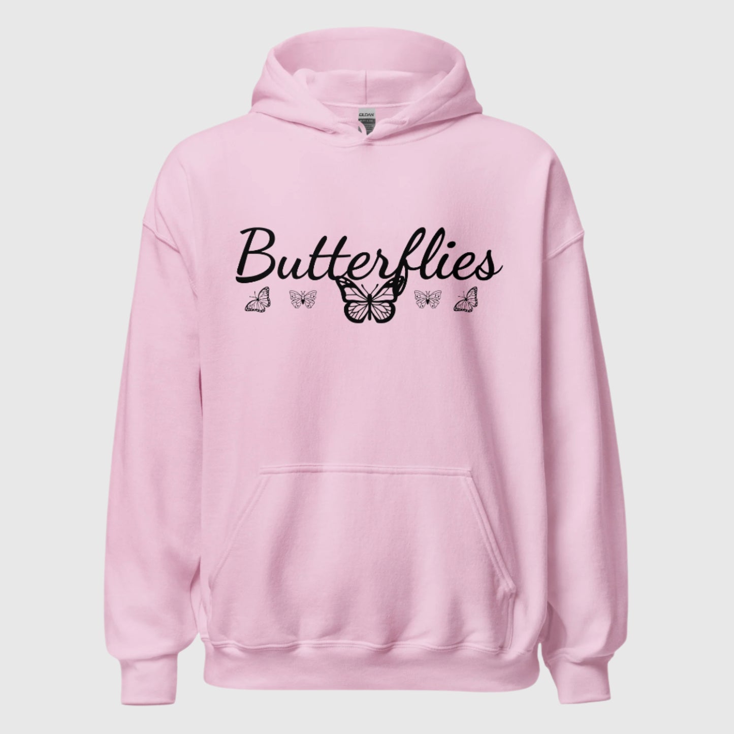 Butterfly pink hoodie women's fashion
