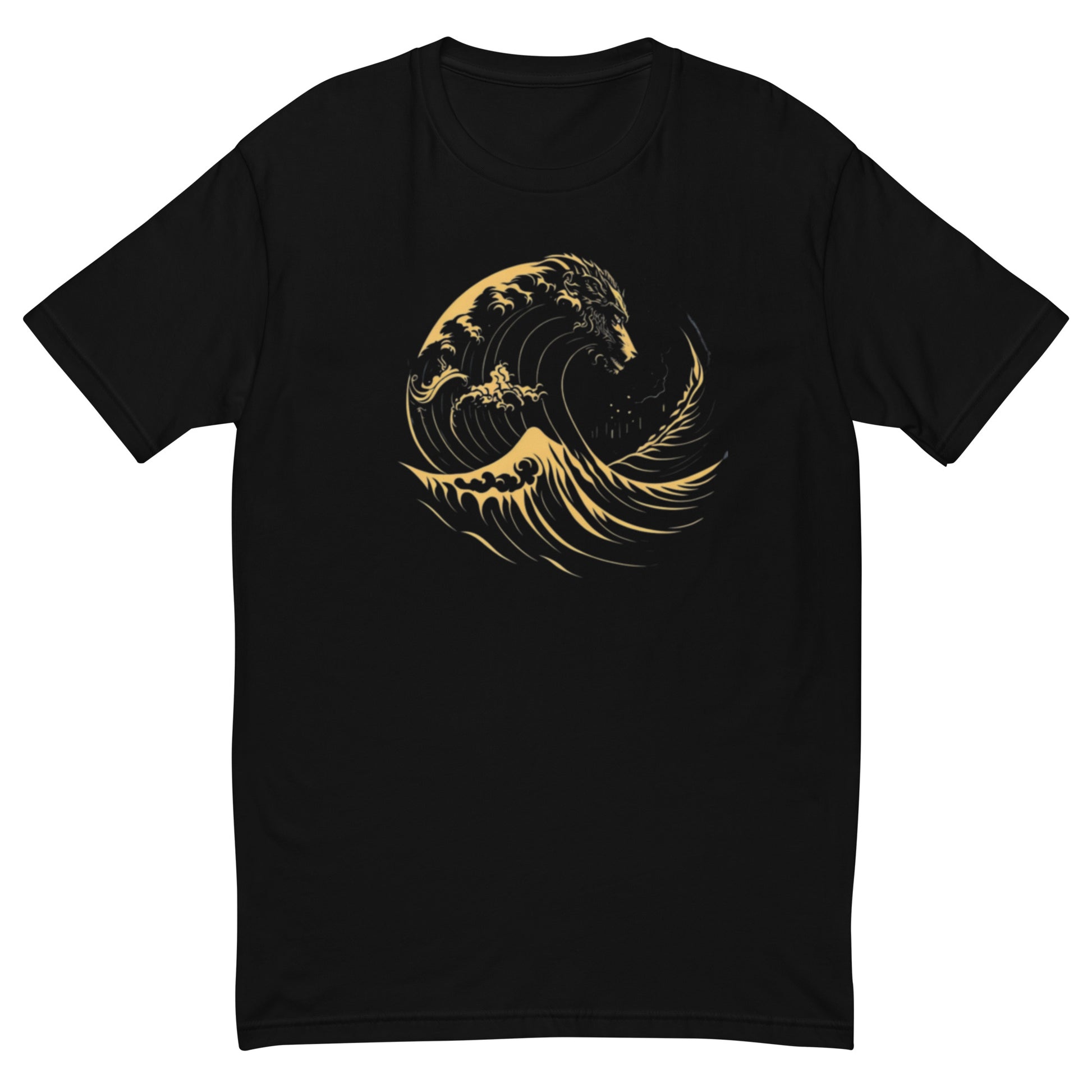 Stylish Black T-shirt Surf Men Clothing