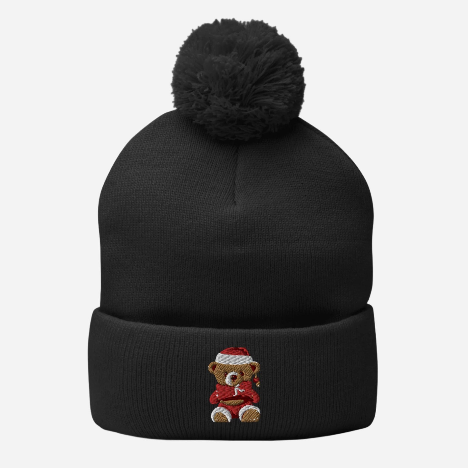Winter pom pom knit cap