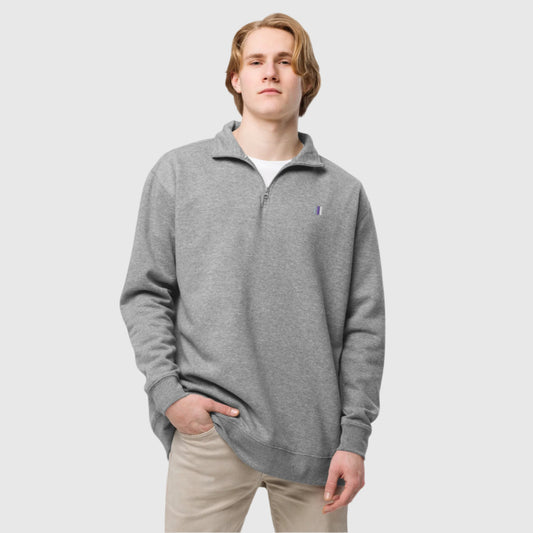 fleece pullover carbon grey back men's fashion