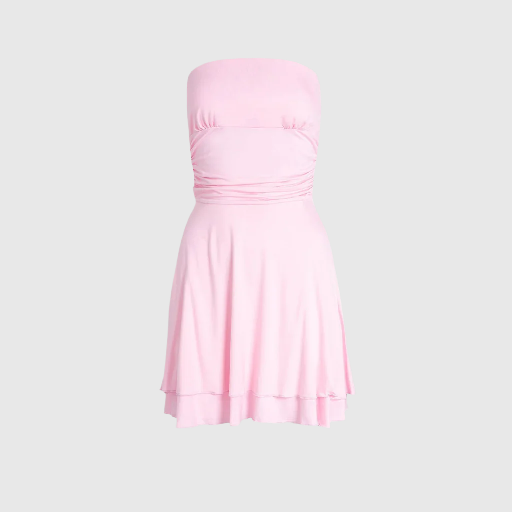 Y2K Tube-Top Short Dress Valentine