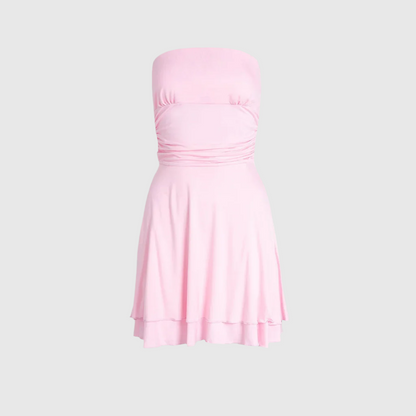 Y2K Tube-Top Short Dress Valentine