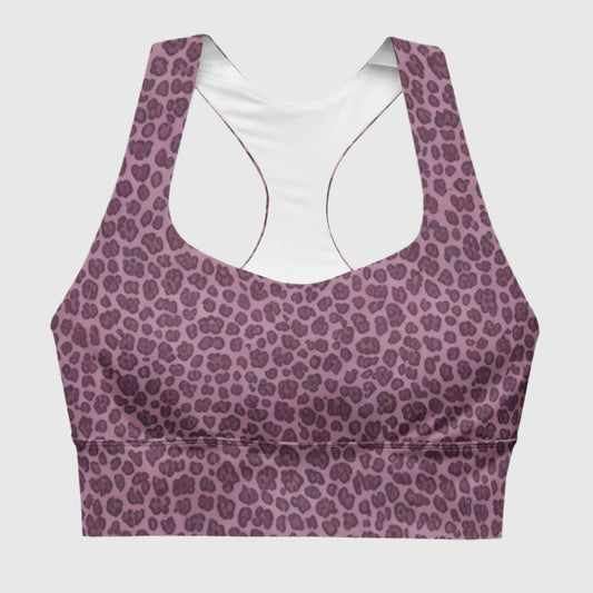 pink leopard sports bra