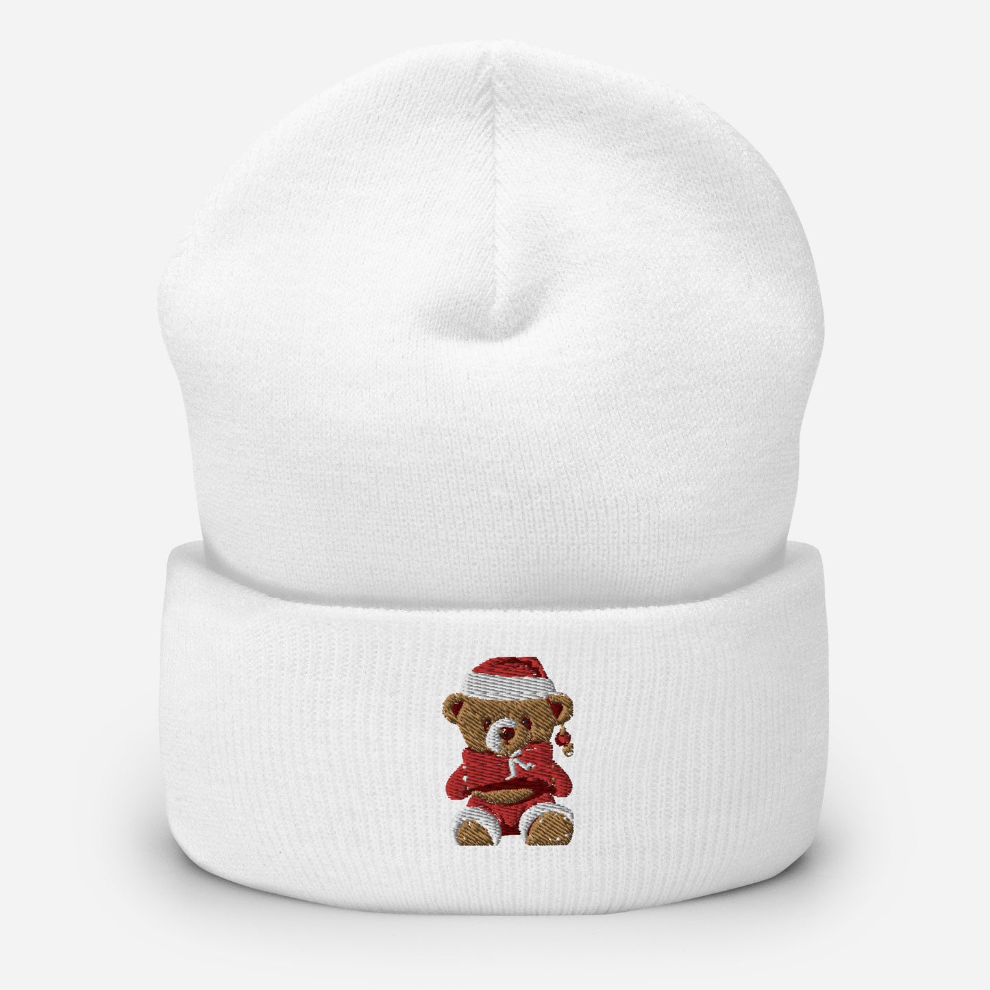 cuffed beanie white