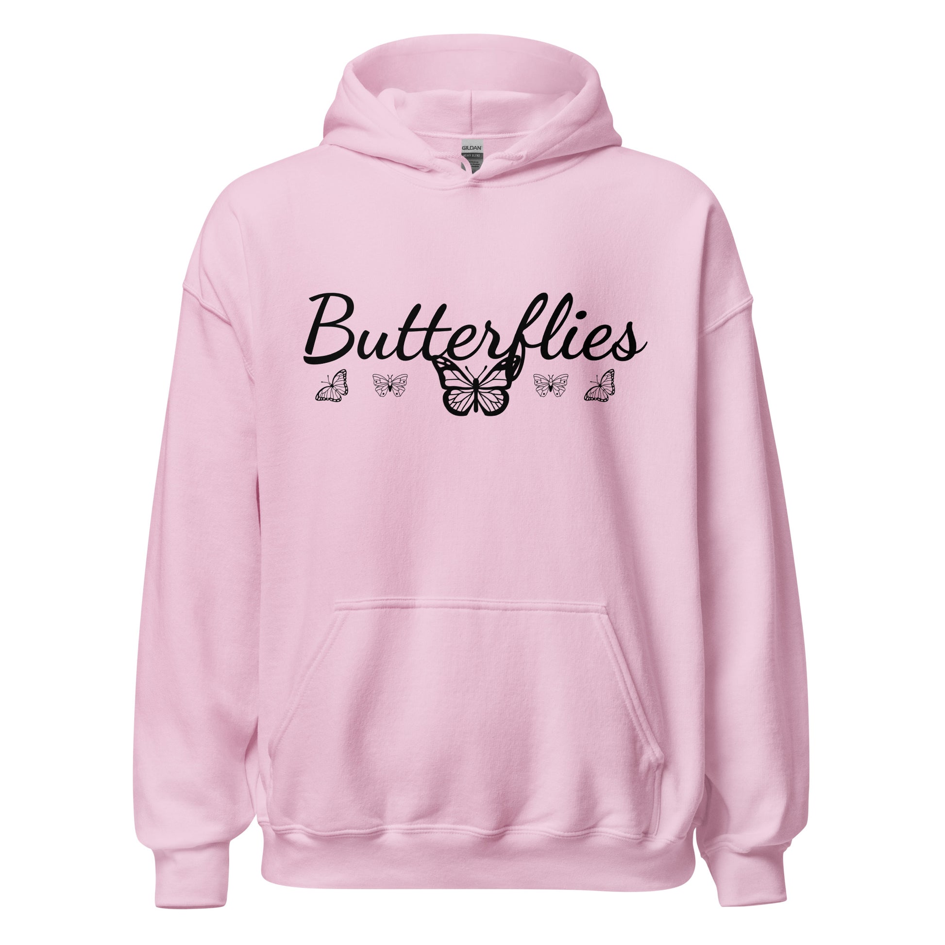 Butterfly pink hoodie women's fashion