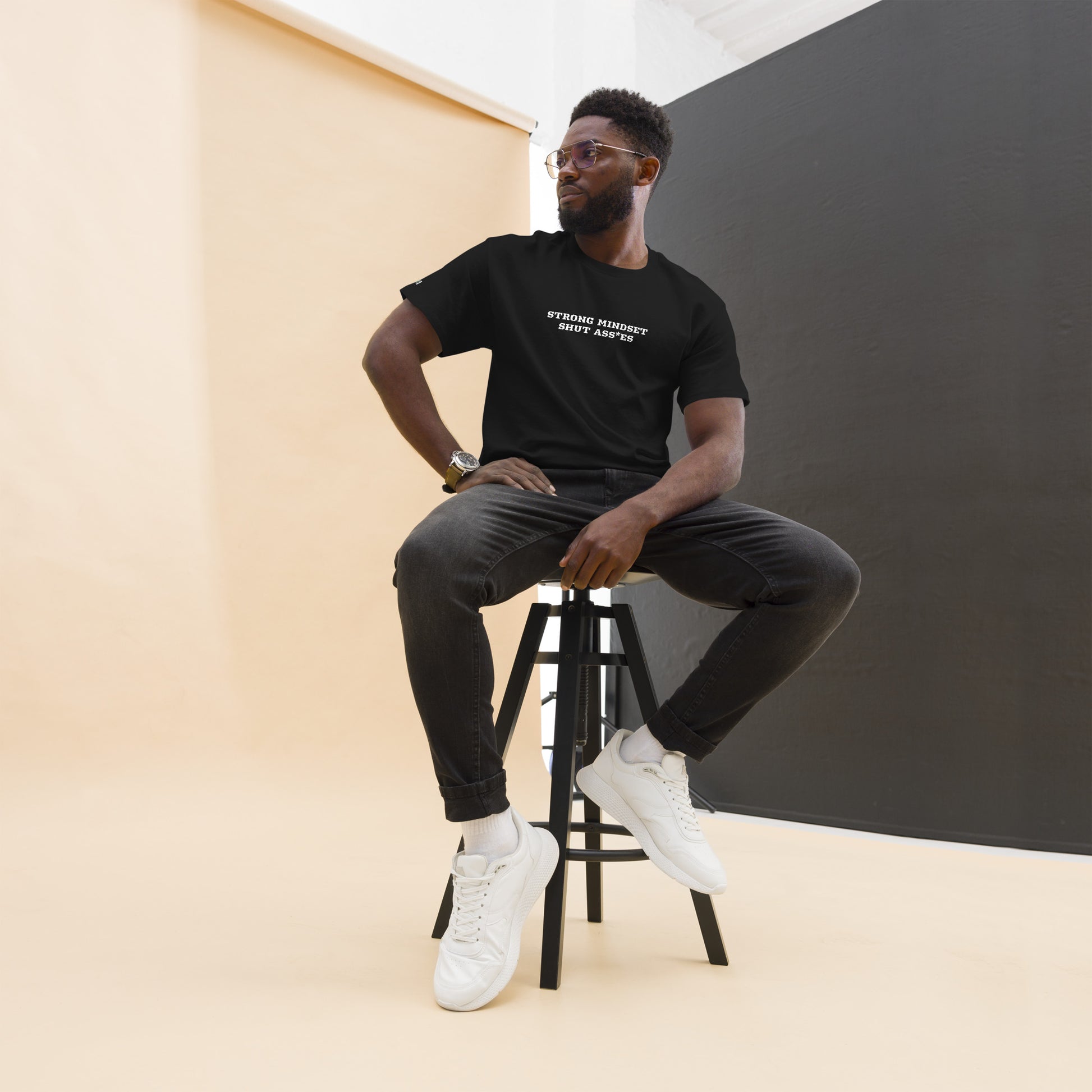 Motivational black T-Shirt men's Fashion