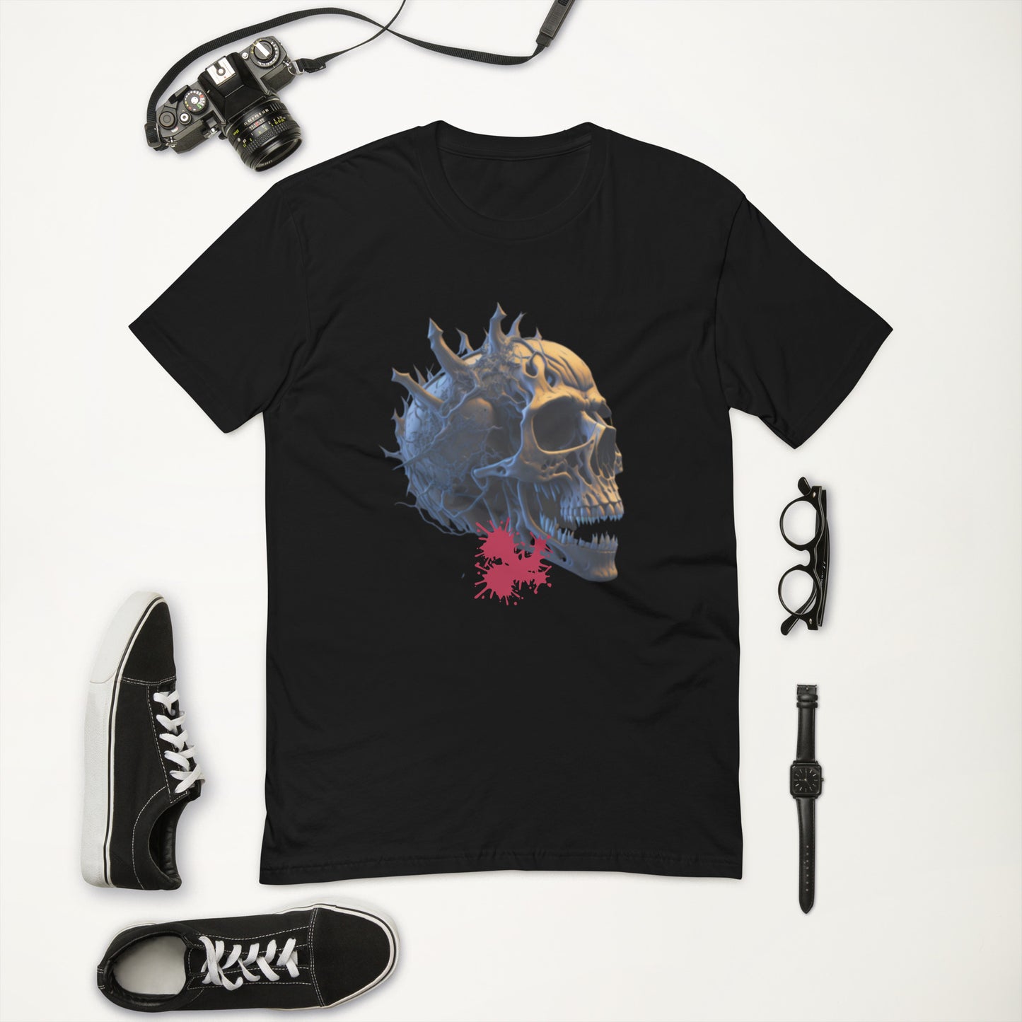 Stylish Black Skull T-shirt Men Clothing