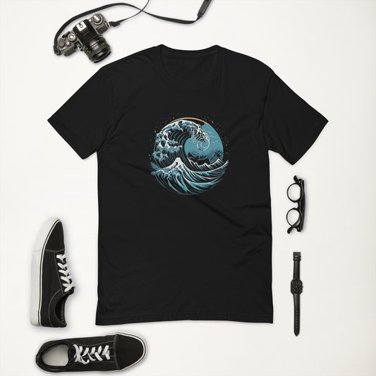 Stylish Surf Beach Black T-shirt Men Clothing