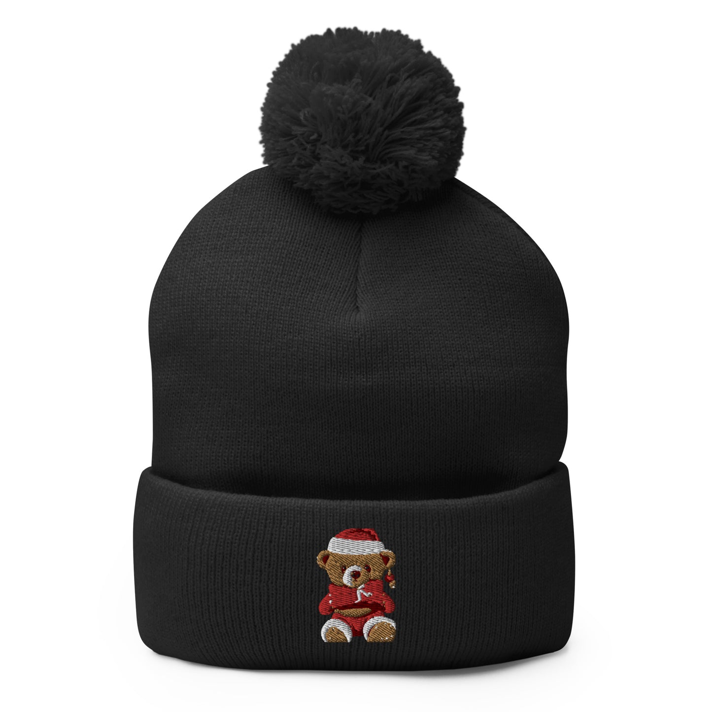 Winter pom pom knit cap 