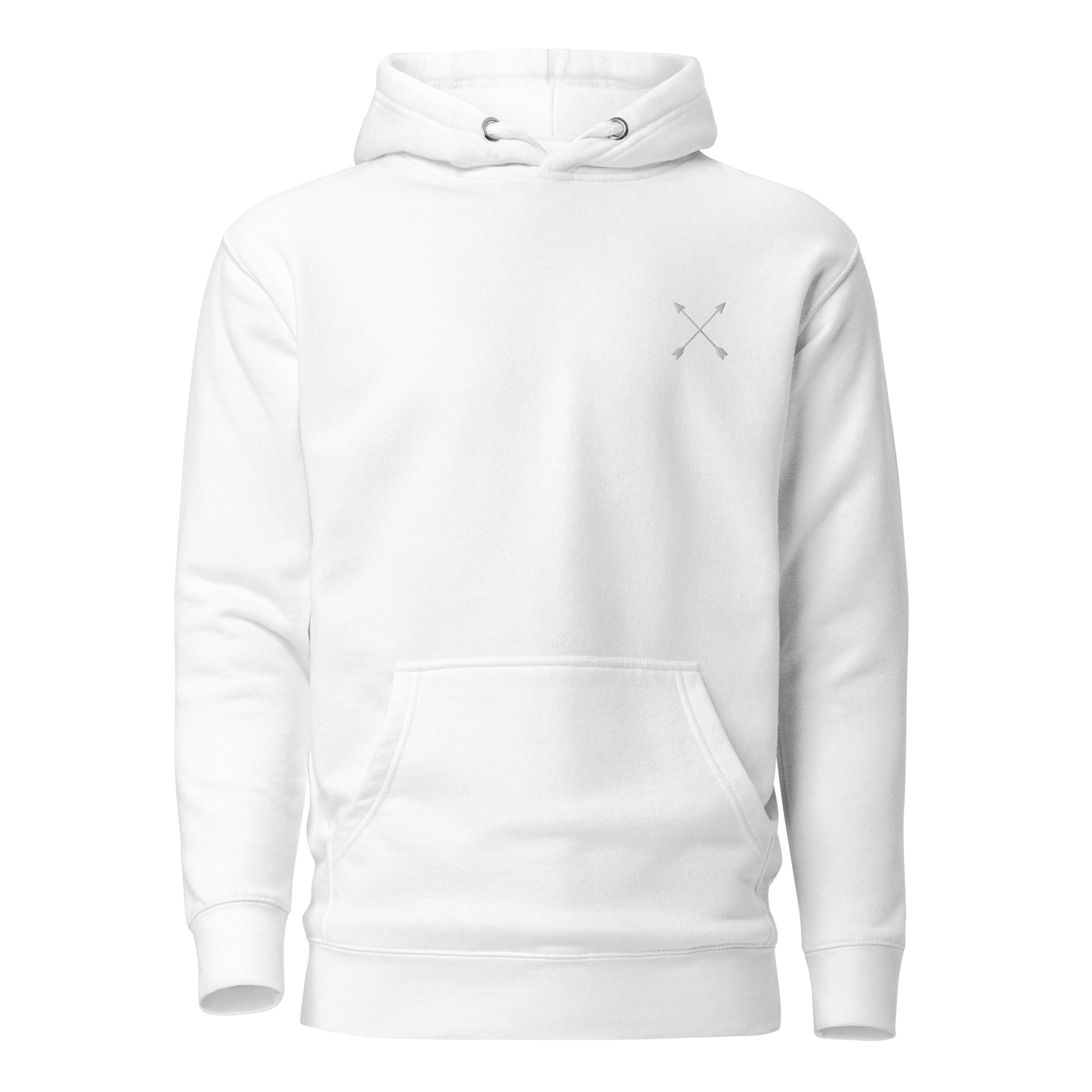 White hoodie men's fashion Print Apparel