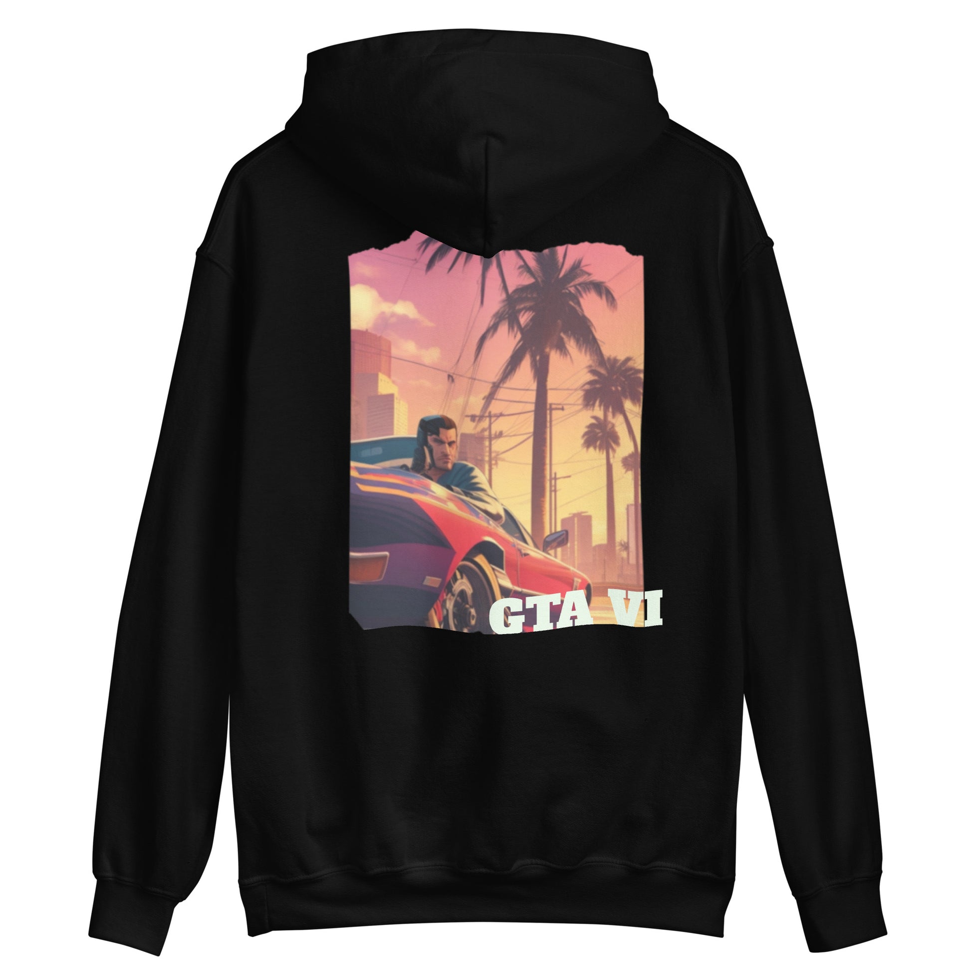 GTA 6 Merch (Grand Theft Auto) black hoodie