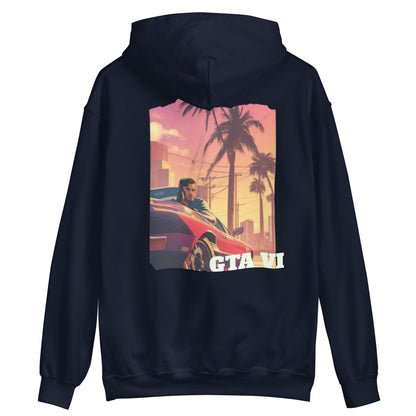 GTA 6 merch, blue navy hoodie